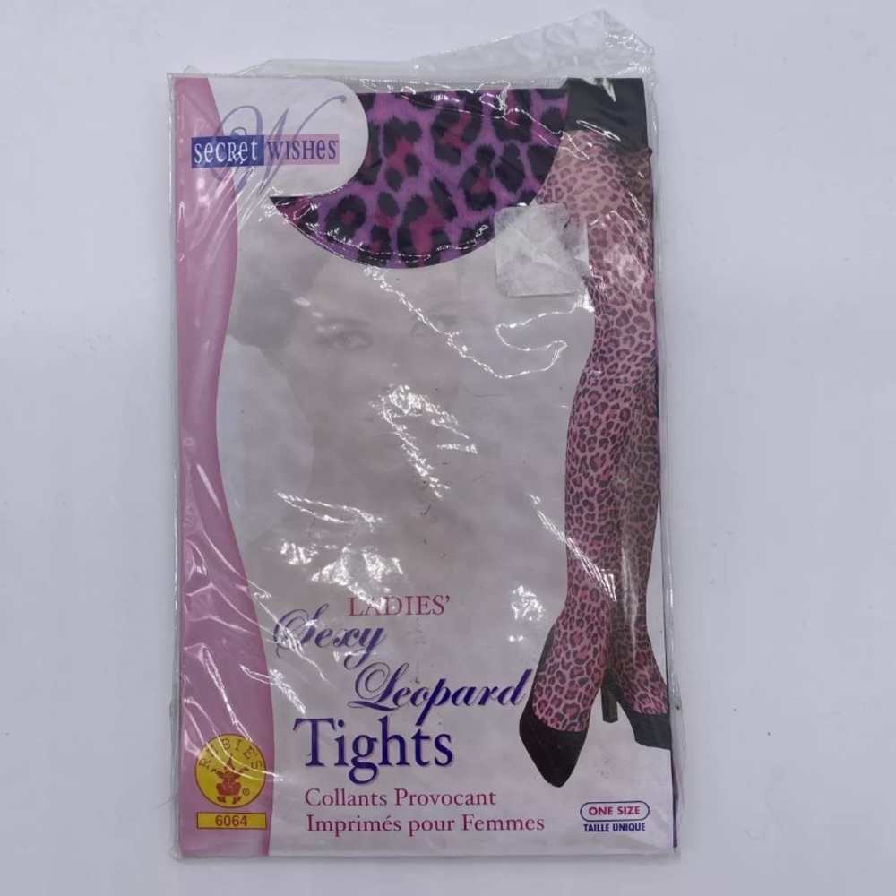 NEON sexy MUSIC LEGS animal LEOPARD print OPAQUE tights PANTYHOSE stockings